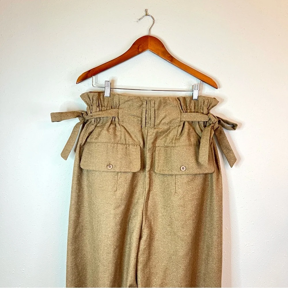 Free People Paperbag Ties High Waist Tan Women’s Pants Size Medium NWT